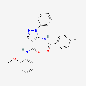 molecular formula C25H22N4O3 B3741759 N-(2-Methoxyphenyl)-5-(4-methylbenzamido)-1-phenyl-1H-pyrazole-4-carboxamide 