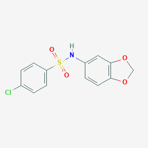 molecular formula C13H10ClNO4S B374184 N-(1,3-benzodioxol-5-yl)-4-chlorobenzenesulfonamide 