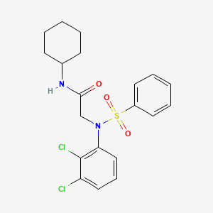 molecular formula C20H22Cl2N2O3S B3741845 N~1~-cyclohexyl-N~2~-(2,3-dichlorophenyl)-N~2~-(phenylsulfonyl)glycinamide 