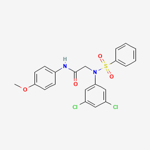 molecular formula C21H18Cl2N2O4S B3741848 N~2~-(3,5-dichlorophenyl)-N~1~-(4-methoxyphenyl)-N~2~-(phenylsulfonyl)glycinamide 