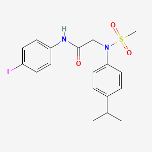 molecular formula C18H21IN2O3S B3741867 N-(4-iodophenyl)-2-(N-methylsulfonyl-4-propan-2-ylanilino)acetamide 