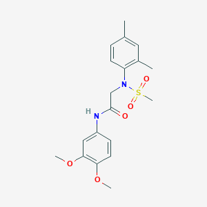 molecular formula C19H24N2O5S B3741881 N-(3,4-dimethoxyphenyl)-2-(2,4-dimethyl-N-methylsulfonylanilino)acetamide 