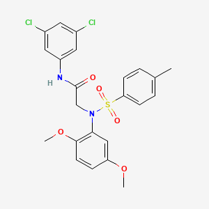 molecular formula C23H22Cl2N2O5S B3741889 N~1~-(3,5-dichlorophenyl)-N~2~-(2,5-dimethoxyphenyl)-N~2~-[(4-methylphenyl)sulfonyl]glycinamide 