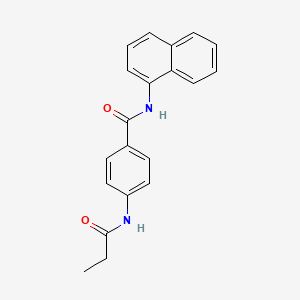 molecular formula C20H18N2O2 B3741924 N-(naphthalen-1-yl)-4-(propanoylamino)benzamide 
