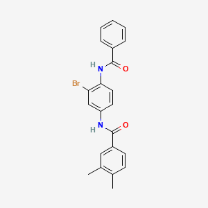 molecular formula C22H19BrN2O2 B3741937 N-(4-benzamido-3-bromophenyl)-3,4-dimethylbenzamide 