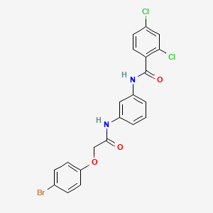 molecular formula C21H15BrCl2N2O3 B3741940 N-[3-[[2-(4-bromophenoxy)acetyl]amino]phenyl]-2,4-dichlorobenzamide 