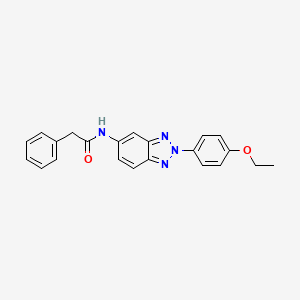 molecular formula C22H20N4O2 B3741948 N-[2-(4-ethoxyphenyl)-2H-benzotriazol-5-yl]-2-phenylacetamide 