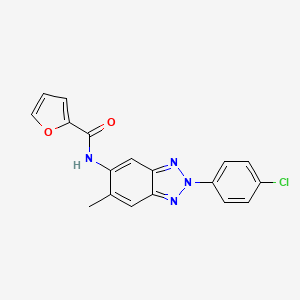 molecular formula C18H13ClN4O2 B3742023 N-[2-(4-Chlorophenyl)-6-methyl-2H-1,2,3-benzotriazol-5-YL]furan-2-carboxamide 