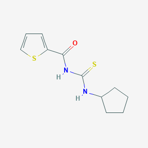 molecular formula C11H14N2OS2 B3742031 N-(cyclopentylcarbamothioyl)thiophene-2-carboxamide 