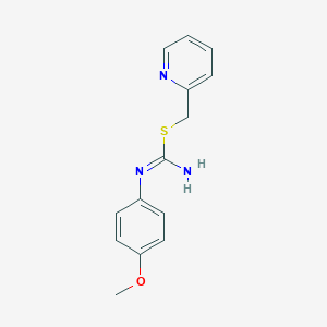 molecular formula C14H15N3OS B374206 2-pyridinylmethyl N-(4-methoxyphenyl)imidothiocarbamate 