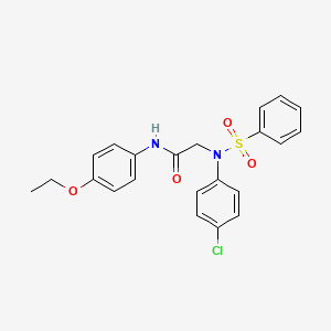 molecular formula C22H21ClN2O4S B3742070 N~2~-(4-chlorophenyl)-N~1~-(4-ethoxyphenyl)-N~2~-(phenylsulfonyl)glycinamide 