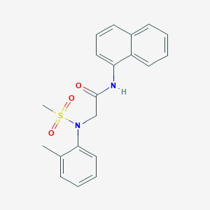 molecular formula C20H20N2O3S B3742081 N~2~-(2-methylphenyl)-N~2~-(methylsulfonyl)-N~1~-1-naphthylglycinamide 
