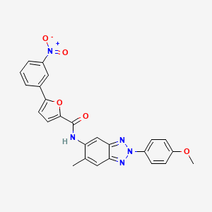 molecular formula C25H19N5O5 B3742088 N-[2-(4-Methoxyphenyl)-6-methyl-2H-1,2,3-benzotriazol-5-YL]-5-(3-nitrophenyl)furan-2-carboxamide 