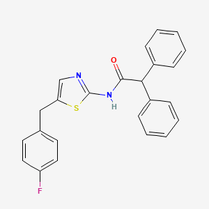 molecular formula C24H19FN2OS B3742137 N-[5-(4-fluorobenzyl)-1,3-thiazol-2-yl]-2,2-diphenylacetamide 