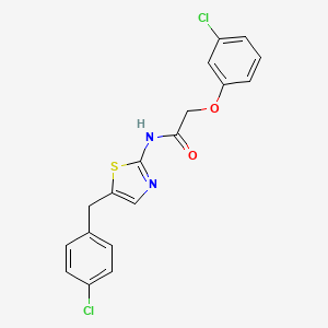 molecular formula C18H14Cl2N2O2S B3742165 N-[5-(4-chlorobenzyl)-1,3-thiazol-2-yl]-2-(3-chlorophenoxy)acetamide 