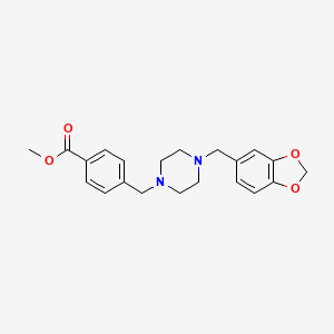 molecular formula C21H24N2O4 B3742294 Methyl 4-[[4-(1,3-benzodioxol-5-ylmethyl)piperazin-1-yl]methyl]benzoate 