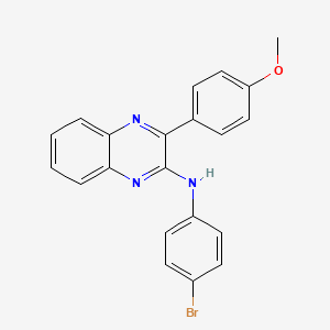 molecular formula C21H16BrN3O B3742316 N-(4-bromophenyl)-3-(4-methoxyphenyl)quinoxalin-2-amine 