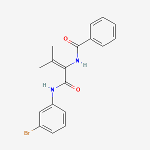 molecular formula C18H17BrN2O2 B3742360 N-[1-(3-bromoanilino)-3-methyl-1-oxobut-2-en-2-yl]benzamide CAS No. 413612-42-7