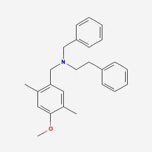 molecular formula C25H29NO B3742482 N-benzyl-N-(4-methoxy-2,5-dimethylbenzyl)-2-phenylethanamine 