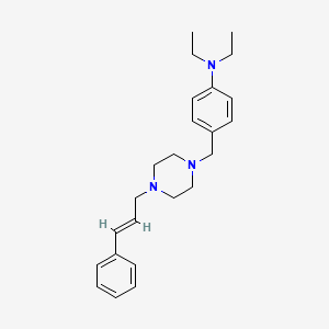 molecular formula C24H33N3 B3742500 N,N-diethyl-4-{[4-(3-phenyl-2-propen-1-yl)-1-piperazinyl]methyl}aniline 