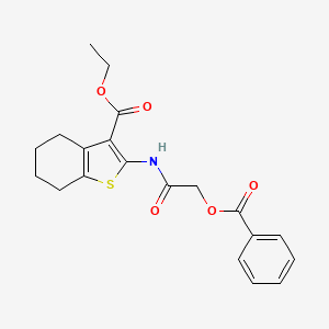 molecular formula C20H21NO5S B3742574 Ethyl 2-[(2-benzoyloxyacetyl)amino]-4,5,6,7-tetrahydro-1-benzothiophene-3-carboxylate 