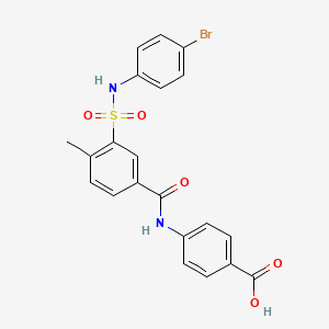 molecular formula C21H17BrN2O5S B3742580 4-[(3-{[(4-bromophenyl)amino]sulfonyl}-4-methylbenzoyl)amino]benzoic acid 