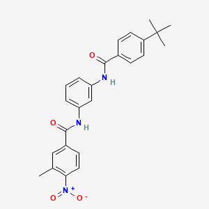molecular formula C25H25N3O4 B3742624 N-[3-[(4-tert-butylbenzoyl)amino]phenyl]-3-methyl-4-nitrobenzamide 