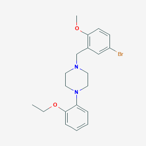molecular formula C20H25BrN2O2 B3742736 1-[(5-bromo-2-methoxyphenyl)methyl]-4-(2-ethoxyphenyl)piperazine 