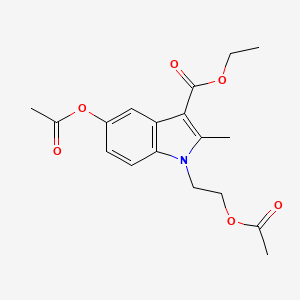 molecular formula C18H21NO6 B3742829 Ethyl 5-acetyloxy-1-(2-acetyloxyethyl)-2-methylindole-3-carboxylate 