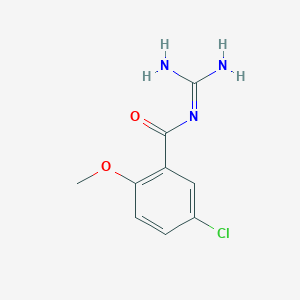 molecular formula C9H10ClN3O2 B374286 N-(5-chloro-2-methoxybenzoyl)guanidine 