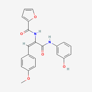 molecular formula C21H18N2O5 B3743082 N-[(E)-3-(3-hydroxyanilino)-1-(4-methoxyphenyl)-3-oxoprop-1-en-2-yl]furan-2-carboxamide 