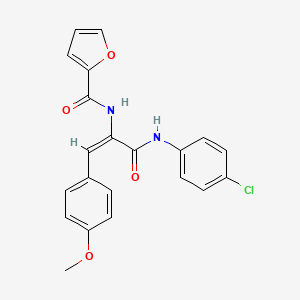 molecular formula C21H17ClN2O4 B3743110 N-[(E)-3-(4-chloroanilino)-1-(4-methoxyphenyl)-3-oxoprop-1-en-2-yl]furan-2-carboxamide 
