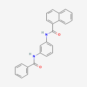 molecular formula C24H18N2O2 B3743141 N-(3-benzamidophenyl)naphthalene-1-carboxamide 