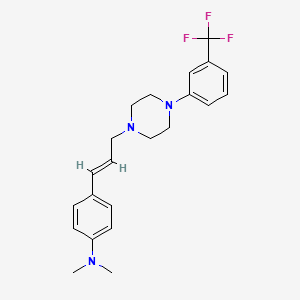 molecular formula C22H26F3N3 B3743205 N,N-dimethyl-4-[(E)-3-[4-[3-(trifluoromethyl)phenyl]piperazin-1-yl]prop-1-enyl]aniline 