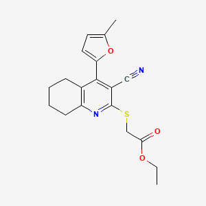 molecular formula C19H20N2O3S B3743290 Ethyl {[3-cyano-4-(5-methylfuran-2-yl)-5,6,7,8-tetrahydroquinolin-2-yl]sulfanyl}acetate 