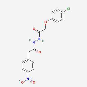 molecular formula C16H14ClN3O5 B3743374 N'-[2-(4-chlorophenoxy)acetyl]-2-(4-nitrophenyl)acetohydrazide 