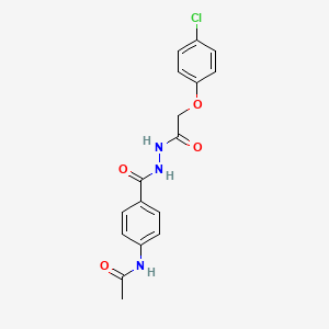 molecular formula C17H16ClN3O4 B3743383 N-[4-[[[2-(4-chlorophenoxy)acetyl]amino]carbamoyl]phenyl]acetamide 