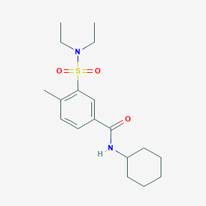molecular formula C18H28N2O3S B3743475 N-cyclohexyl-3-(diethylsulfamoyl)-4-methylbenzamide 
