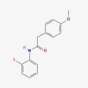 molecular formula C15H14INO2 B3743505 N-(2-iodophenyl)-2-(4-methoxyphenyl)acetamide 