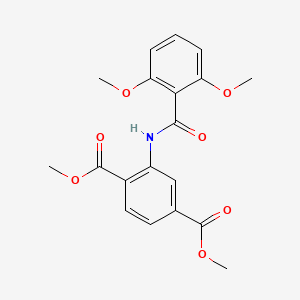 molecular formula C19H19NO7 B3743597 Dimethyl 2-[(2,6-dimethoxybenzoyl)amino]benzene-1,4-dicarboxylate CAS No. 5351-46-2