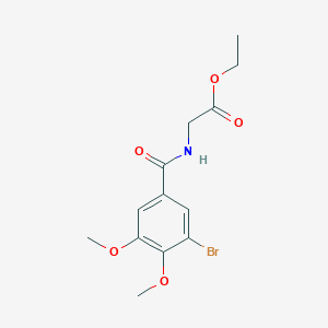 molecular formula C13H16BrNO5 B374365 Ethyl [(3-bromo-4,5-dimethoxybenzoyl)amino]acetate 
