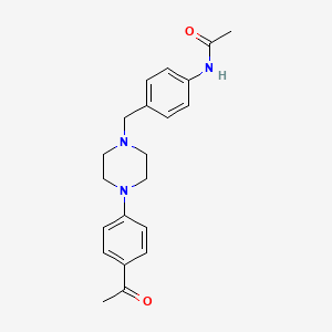 molecular formula C21H25N3O2 B3743703 N-[4-[[4-(4-acetylphenyl)piperazin-1-yl]methyl]phenyl]acetamide 