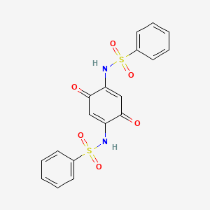 molecular formula C18H14N2O6S2 B3744035 N-[4-(benzenesulfonamido)-3,6-dioxocyclohexa-1,4-dien-1-yl]benzenesulfonamide 