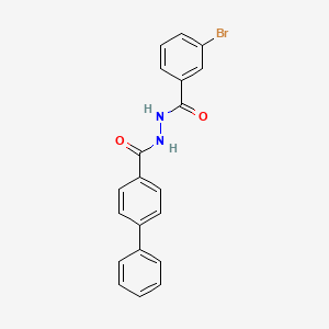 molecular formula C20H15BrN2O2 B3744070 N'-(3-bromobenzoyl)-[1,1'-biphenyl]-4-carbohydrazide 