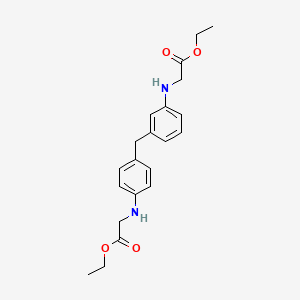 molecular formula C21H26N2O4 B3744081 Ethyl 2-[4-[[3-[(2-ethoxy-2-oxoethyl)amino]phenyl]methyl]anilino]acetate 