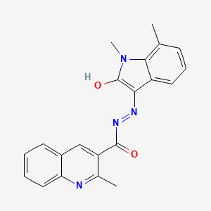 molecular formula C21H18N4O2 B3744160 N-(2-hydroxy-1,7-dimethylindol-3-yl)imino-2-methylquinoline-3-carboxamide 