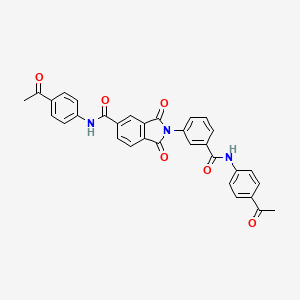 molecular formula C32H23N3O6 B3744361 N-(4-acetylphenyl)-2-[3-[(4-acetylphenyl)carbamoyl]phenyl]-1,3-dioxoisoindole-5-carboxamide 