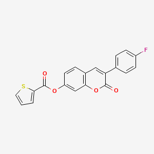 molecular formula C20H11FO4S B3744402 3-(4-fluorophenyl)-2-oxo-2H-chromen-7-yl thiophene-2-carboxylate 
