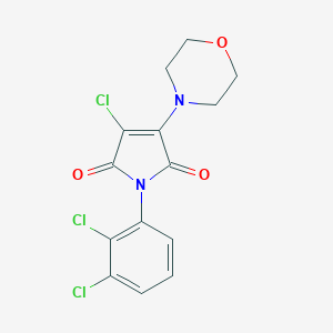 molecular formula C14H11Cl3N2O3 B374445 3-Chloro-1-(2,3-dichlorophenyl)-4-morpholin-4-ylpyrrole-2,5-dione CAS No. 307527-74-8