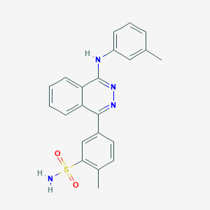molecular formula C22H20N4O2S B3744463 2-METHYL-5-{4-[(3-METHYLPHENYL)AMINO]PHTHALAZIN-1-YL}BENZENE-1-SULFONAMIDE 